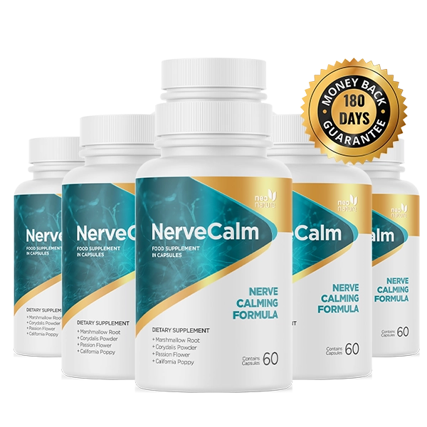 NerveCalm nerve calming formula supplement bottle